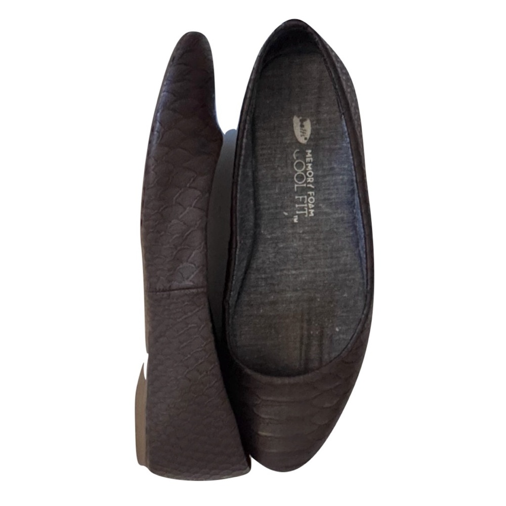 Dr Scholl’s Georgie Brown Python Flats Shoe Size 6